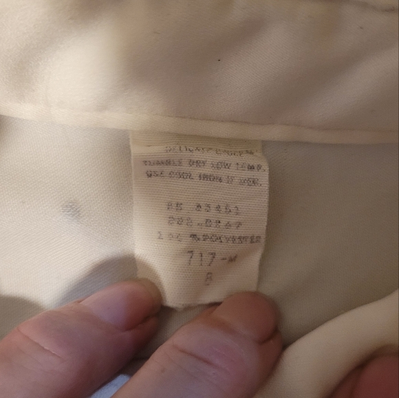 High Necked White Ruffled Blouse - Picture 6 of 11